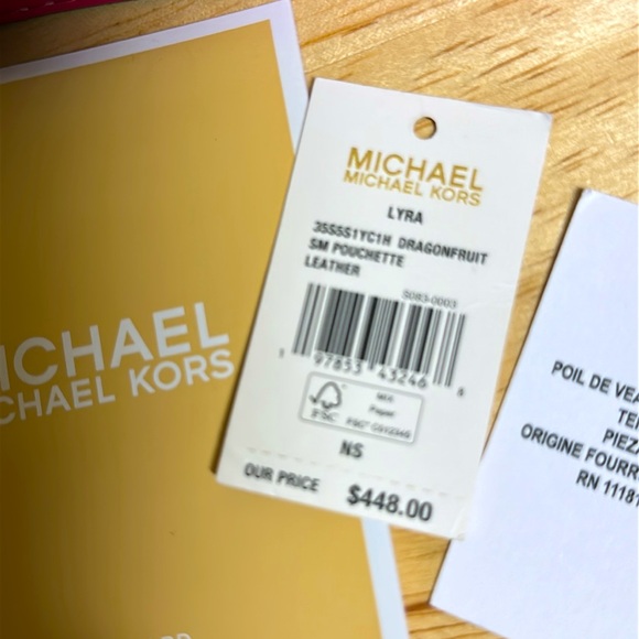 NWT Michael Kors Lyra Small Zebra Print Calf Hair Pochette - Picture 5 of 5